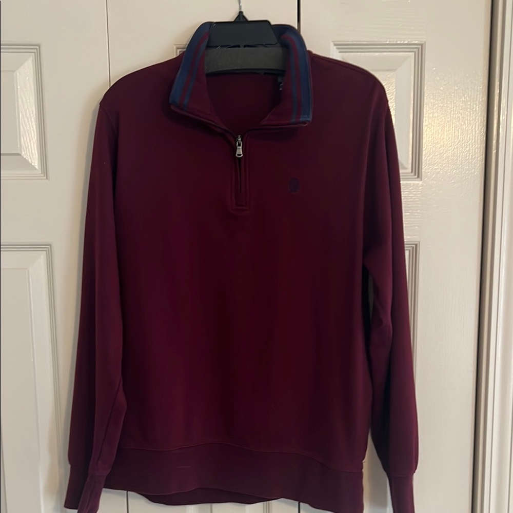 Men's Burgundy IZOD golf pullover  with Blue Accents